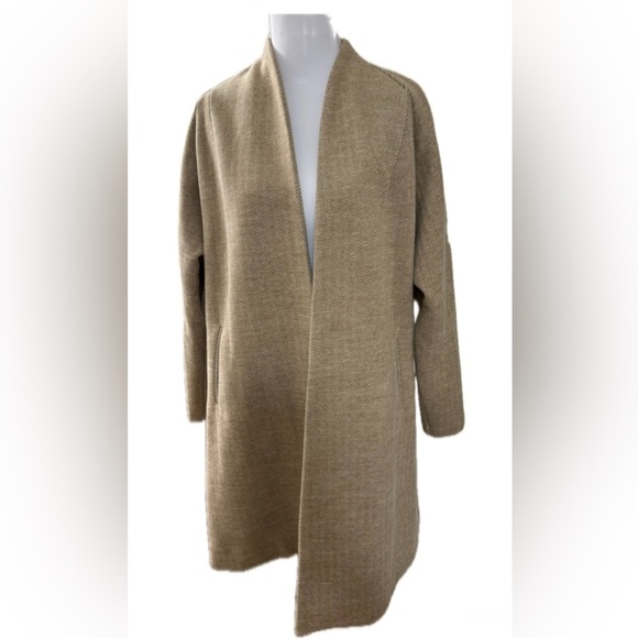 Madewell Jackets & Blazers - MADEWELL STANZA HERRINGBONE COAT CAMEL WOOL BLEND SIZE XS
